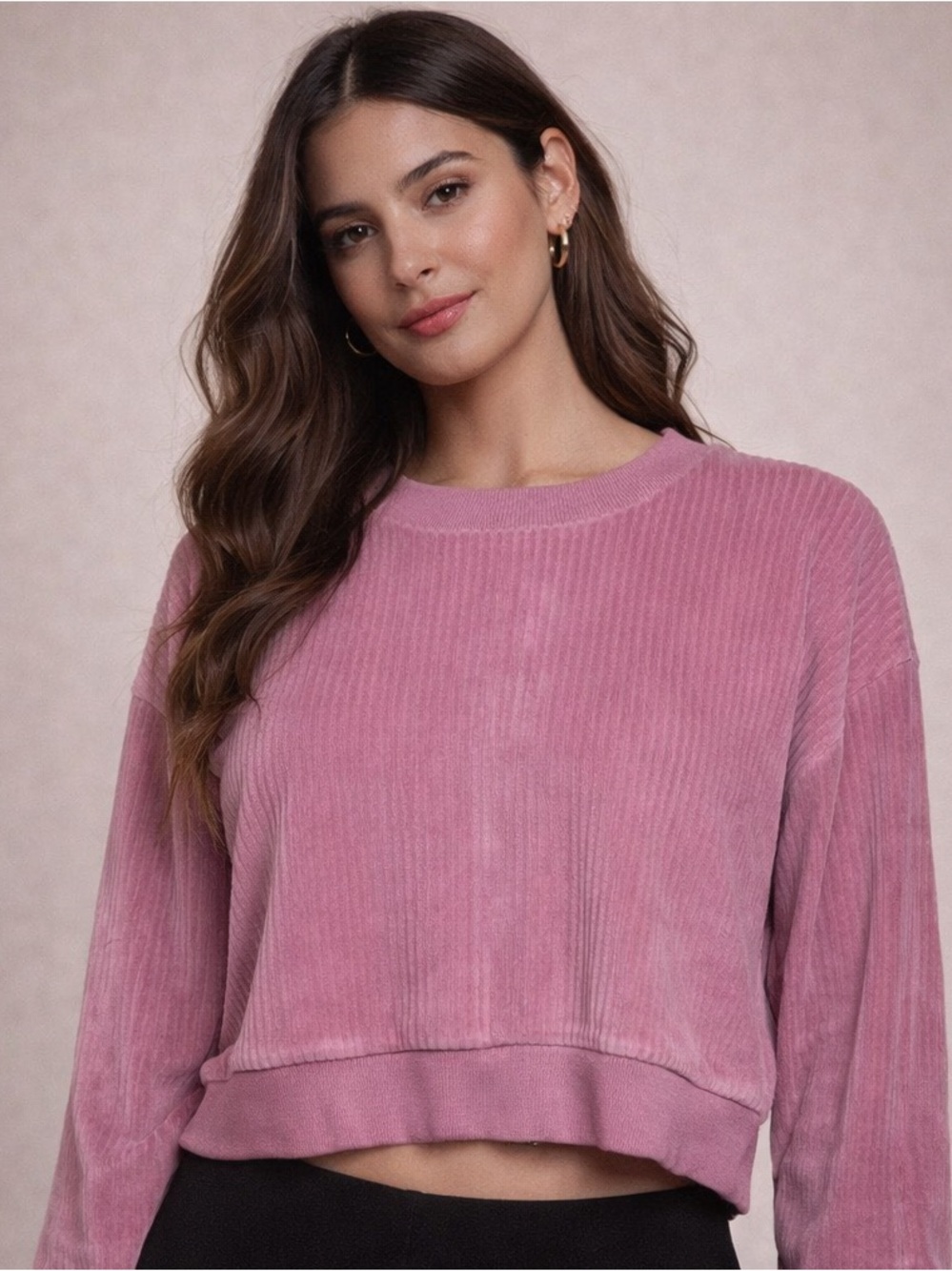🖤Forever 21 Dusty Pink Ribbed Top